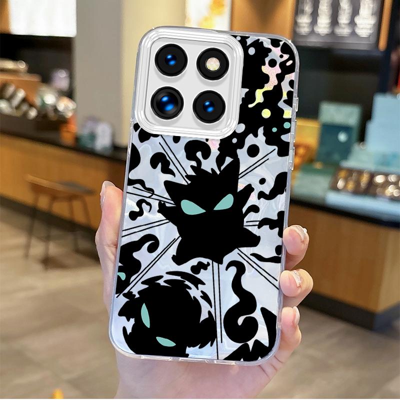 Pokemon Gengar Anime Cool Phone Case For Xiaomi Poco X6 X3 F6 M6 M4 Pro C61 13T 14T 11 Lite Feather Yarn Shockproof Matte Cover