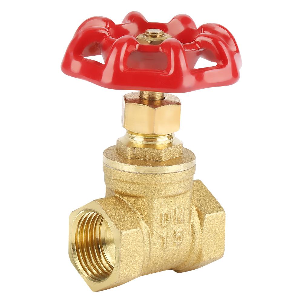 

Gate Valve, Brass DN15 BSPP G1Celsius2 Sluice Valve 232PSI for Water Oil Gas, Suitable for Water, Oil, Gas, Steam, With Straight Internal Fluid