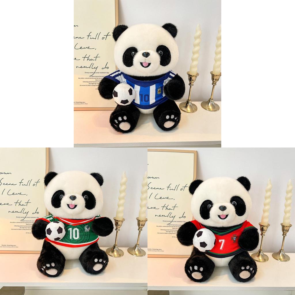 Coppa Mondiale di Calcio Peluche Panda per Bambini Morbido Animale Coperta Regalo