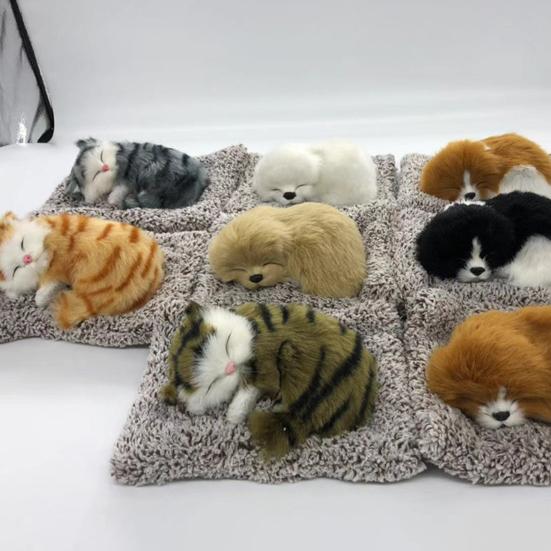 Plush Simulation Cat Home Car Stuffed Toy Embedded Decor Bamboo Charcoal Bag