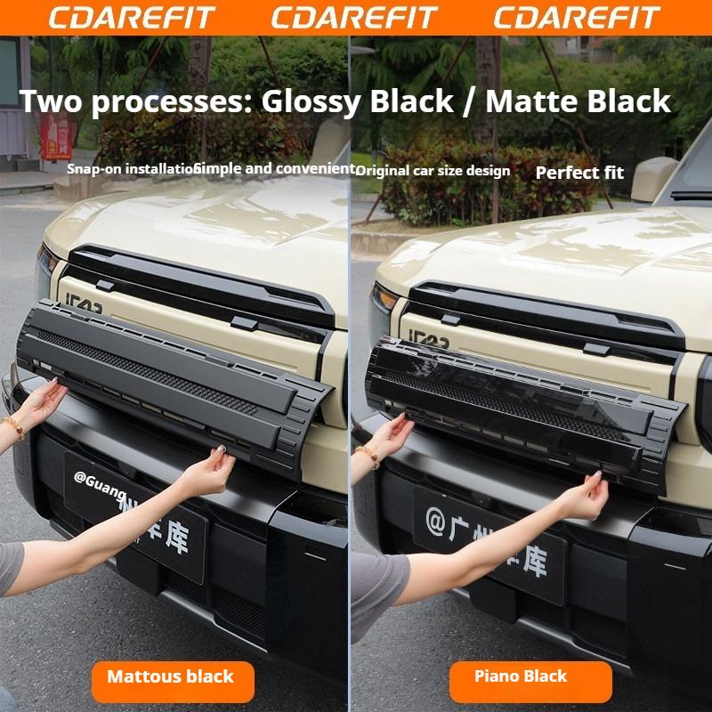 For Chery iCAUR V27 Car Front Bumper Middle Grille Off-road Air Intake Grille Insect-proof Net Black Warrior/Guardian Edition