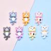 Cute Cartoon Kitten Resin Earrings & Keychain Pendants