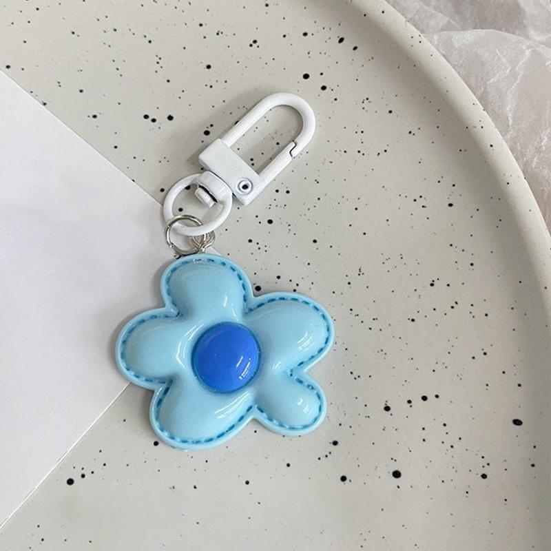 1PC Flower Keychain Decoration Plastic Gift DIY Design Pendant Creativity Lobster Buckle Party Keychain Marker