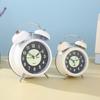 Luminous Metal Silent Alarm Clock, a Battery-Powered Clock for Children's and Students' Bedrooms, Bedside, and Gifts