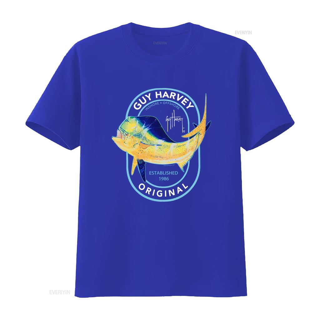 Guy Harvey Original Established 1986 Mens Small T Shirt Inshore Offshore Lifestyle Fish Print vintage Washed Soft Stylish