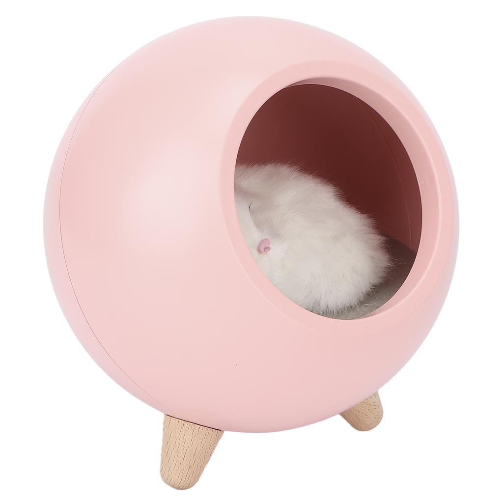Warme schlafende Nachtlampe, LED-Nachttischlampe, USB-Aufladung, Kinderzimmer-Nachtlicht mit Katzenpuppe