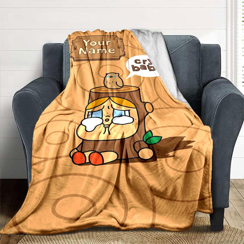 Pop Mart Personalized Text Blanket Throw Personalized Blanket Soft Warm Cozy Suitable for Bed Chair Office Seaside Four Seasons Universal