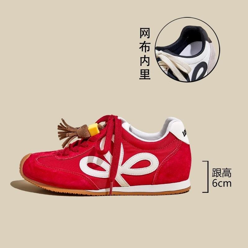 Summer New Invisible Inner Height Increase 6 Women's Versatile Casual Sports Shoes Soft Sole Color Matching Casual