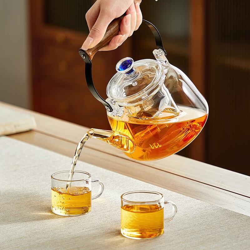 YIHUTEA Manxu Handle High-Temperature Glass Teapot