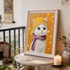 Handmade DIY Pearl Painting The Cat Wearing A Hat Theme Bedroom Living Room Frameless Diy Handmade Sticky Diamond Creative Canvas Painting