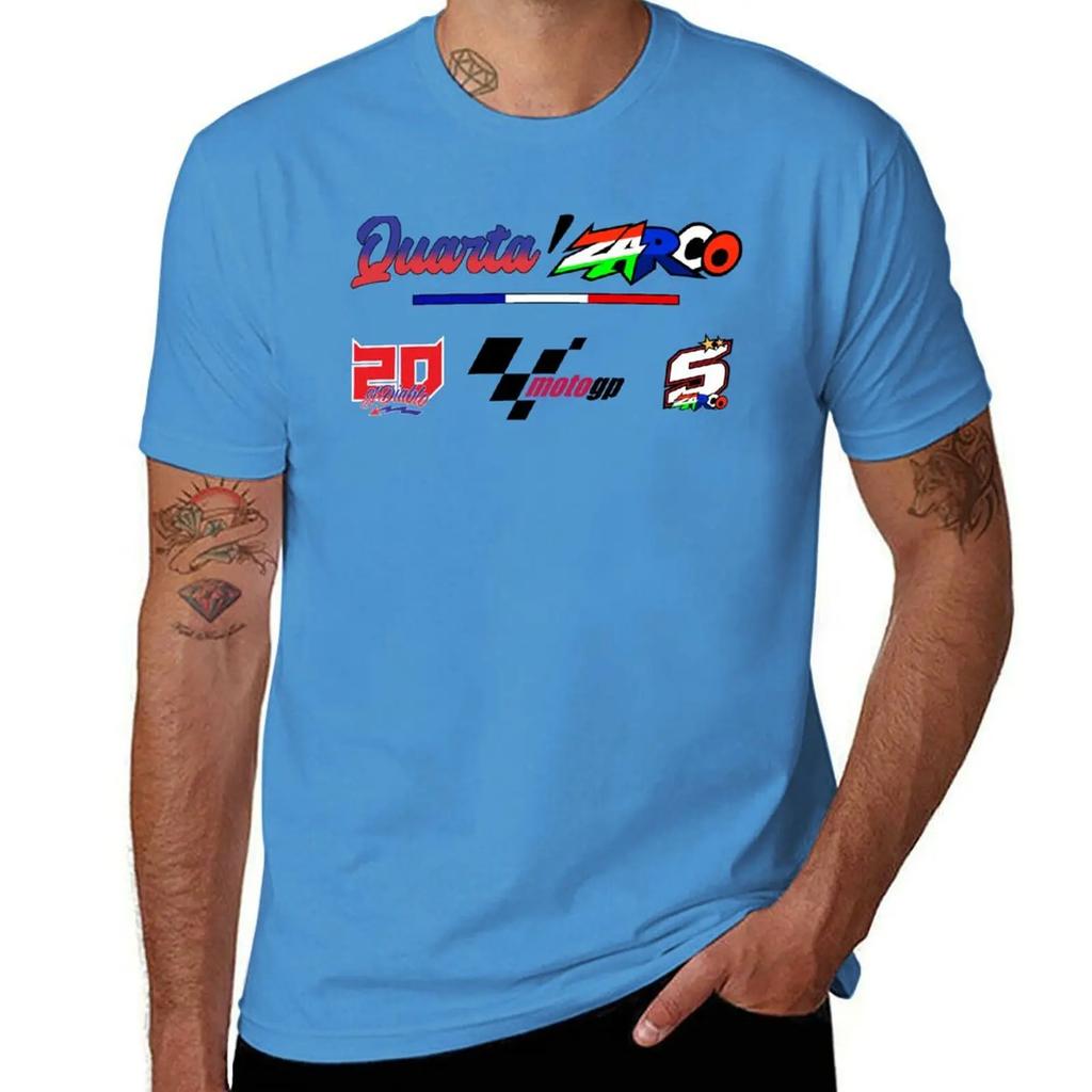 Quartararo x Zarco T-Shirt aesthetic clothes plus size tops vintage clothes cotton graphic tees mens t shirt graphic