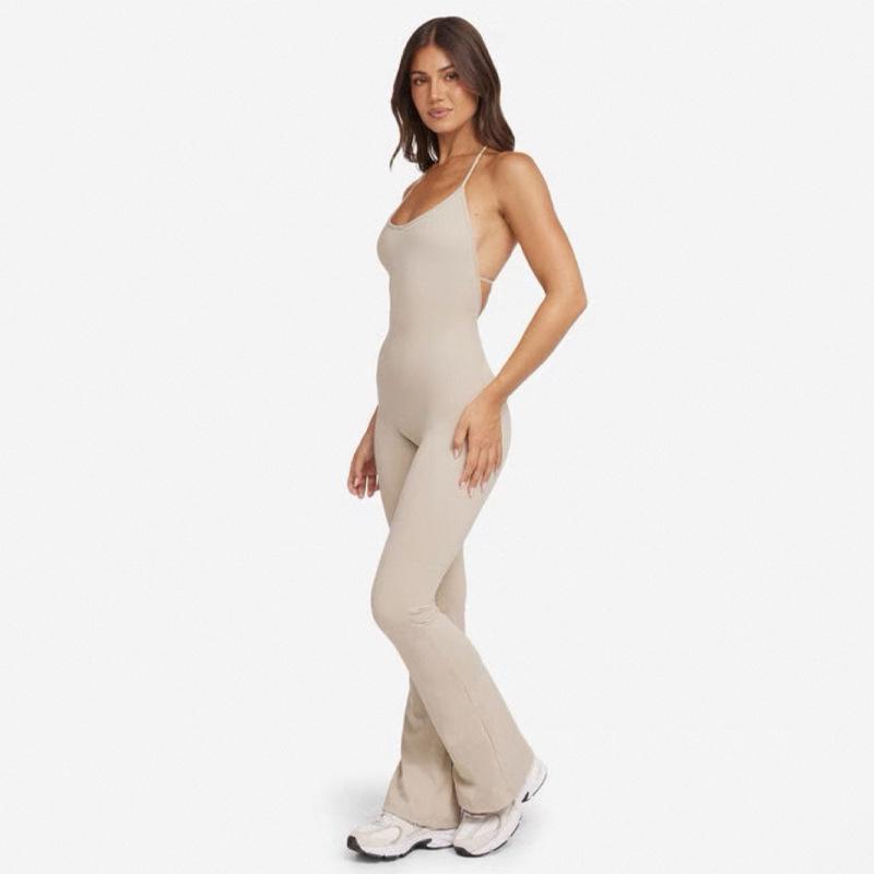 Prodyšný evropský a americký jogový oblek: Pot odvádějící, Přiléhavé, Mírně rozšířené od kolen, Zvedající hýždě, Stahující břicho, Tvarující postavu Jednodílné fitness oblečení