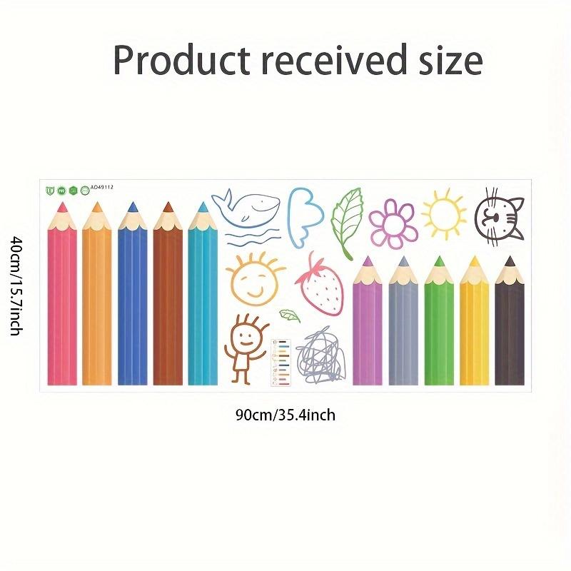 Fun Crayon Wall Stickers with Hand-Drawn Designs Wall Decoration Creative Wall Decals Home Decoration Accessories