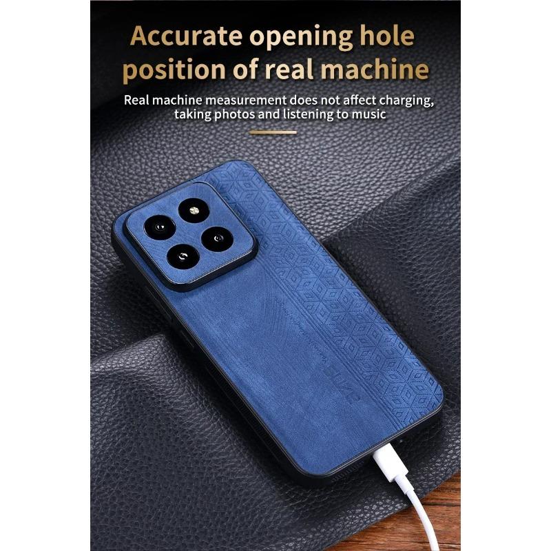 Luxury Leather Phone Case for Xiaomi 14 Ultra 13 Pro Shockproof Bumper Coque Back Cover for Xiaomi 14Pro Note 13 Ultra 13
