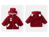 Girls' Fleece-Lined Hooded Jacket - Autumn/Winter 2025 Style, Thick Lambswool, Children's Winter Coat.