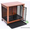Movable Wooden & Metal Dog Crate with Toilet Separator for Medium/Small Dogs