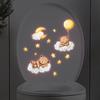 Glow-In-The-Dark Moon Bear Toilet Stickers Self-Adhesive Removable Bathroom Decoration Wall Windows Car Decals Home Decor
