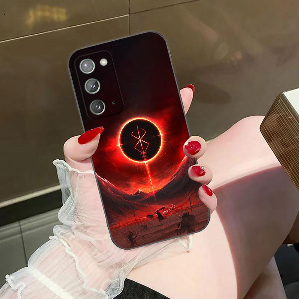 Comic B-Berserk Guts Phone Case For Samsung NOTE 20 10 M23 M53 A80 A70 A50 A30 A24 A13 A12 A07 A06 A05S A04 A03S A03 A04E Cover