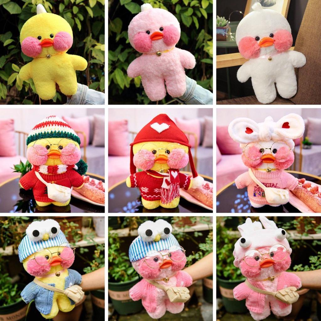 Adorable 30cm Lalafanfan Cafe Mimi Yellow Duck Costume Plush Toy For Kids And Home Decor