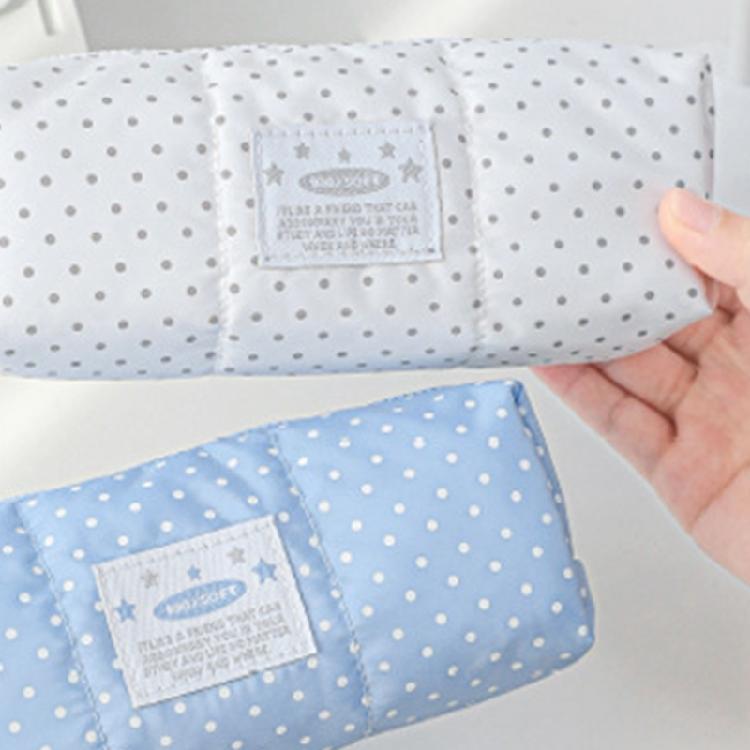 Dotted Print Pencil Bag High Capacity Cloth Pencil Case Multi Compartments Zippered Pen Storage Bag for Student Teen