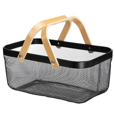 Mesh Storage Basket Mesh Wire Storage Organizer Bin 15.74x9.84x6.7inch Rectangle Vegetable Basket Fruit Basket Bin for Kitchen