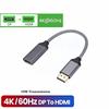 4K DisplayPort To HDMI-compatible Adapter Male DP To Female HDMI-Compatible Cable Converter Video Audio For HDTV PC Projector