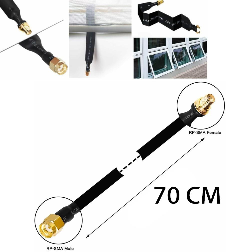 Helium Hotspot Miner Antenna For LoRa Flat-Window Door Feed Thru Coaxial Cable 70cm