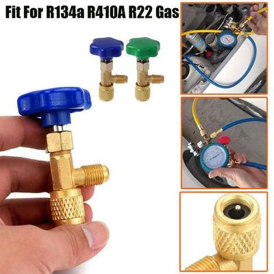 1 Stück Niederdruck-Abfüllventil Flaschenöffner 1/4 SAE-Anschluss Mayitr Kältemittelflaschen-Dosenanzapfer für R22 R134a R410A Gas
