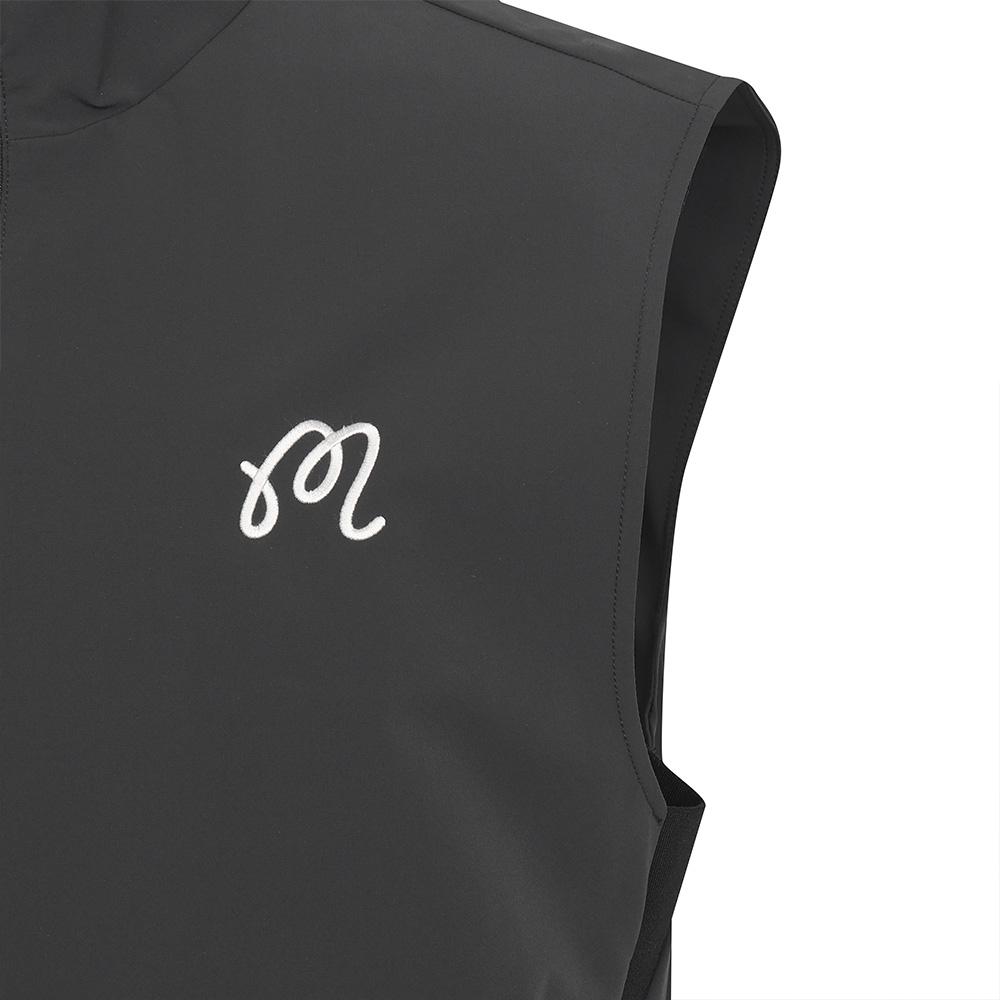 MALBON GOLF Tech Pool Zip Vest Black (Man)