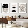 Boho AbstractPosters  Geometric Beige Wall Art Women Body Line Canvas Painting Print Pictures Living Room Gallery Interior Decor