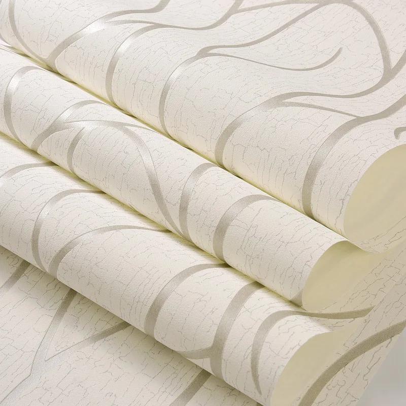 53cm minimalist modern European style non-woven wallpaper  3D curved stripe decoration  room background wall sticker