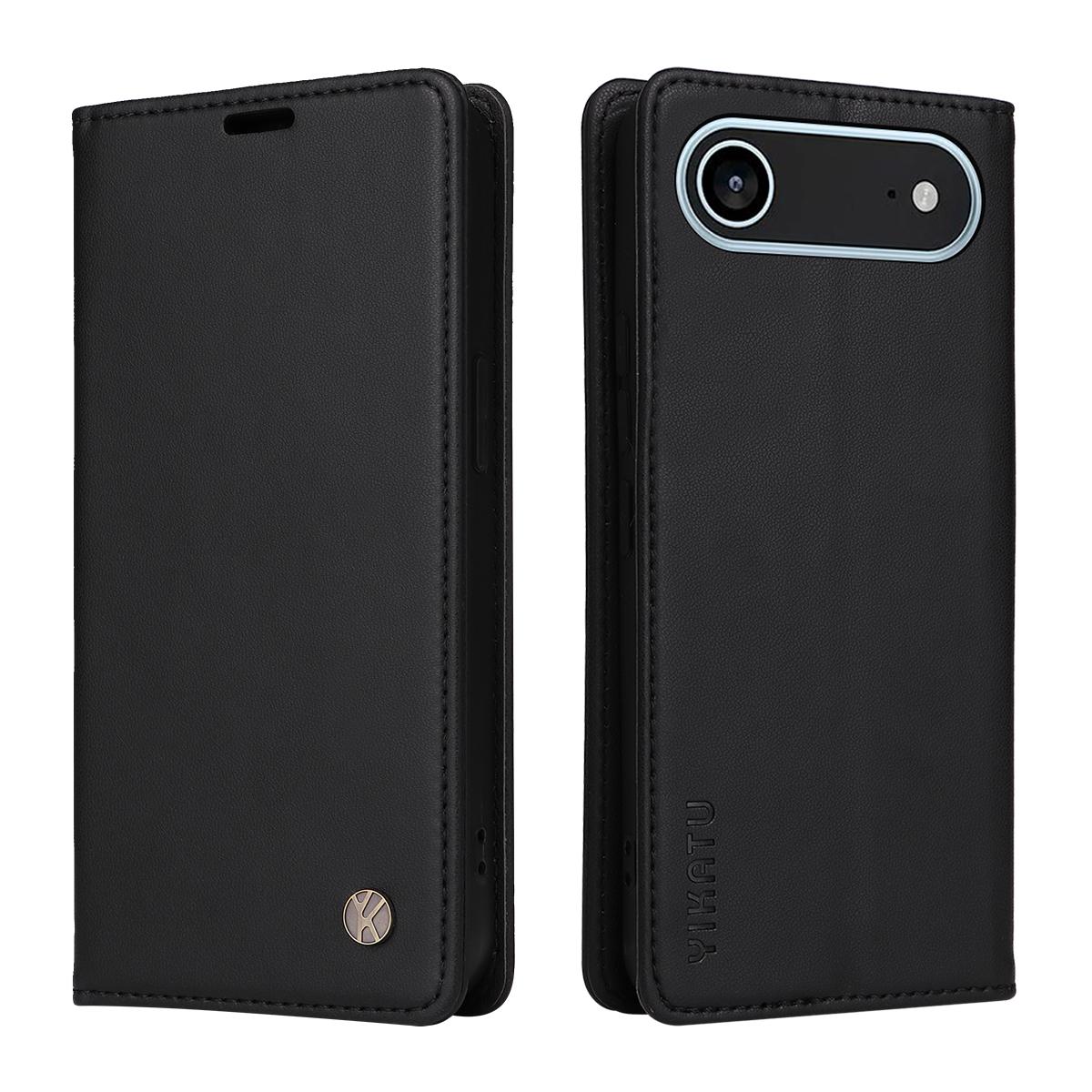 

For iPhone Air Phone Cases YIKATU Magnetic Closure PU Leather Mobile Cover B