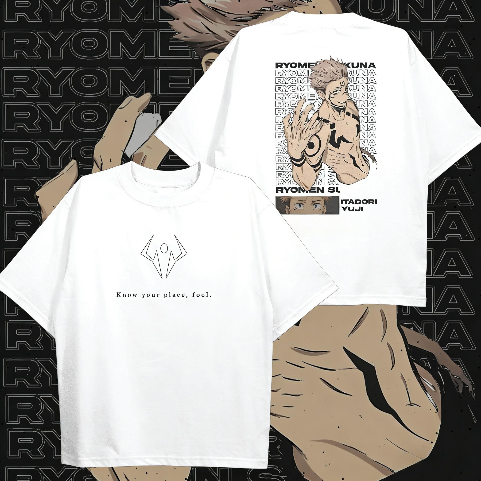 

Sukuna Jujutsu Kaisen Graphic anime TShirt 100Cotton Oversized Shirt unisex Y2k Unisex Short Sleeve ONeck Selling Popular 2026 4XL