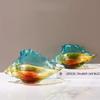 Creative Colorful Conch Glass Handicrafts Key Tray Desktop Storage Container Shell Figurines Home Decoration Accessories