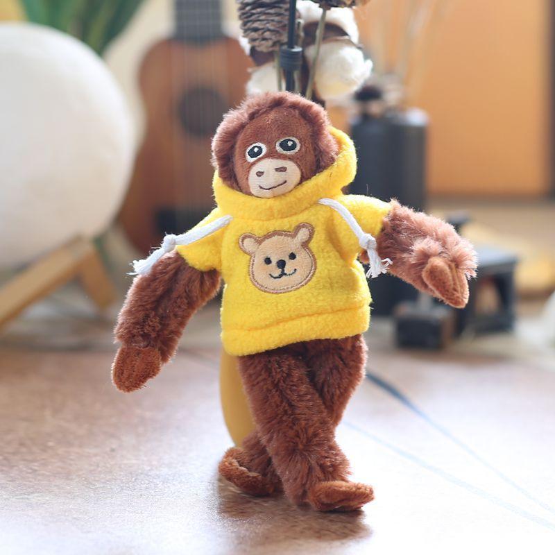 Plush Monkey Keychain With Soft Cotton Filling For Kids And Collectors