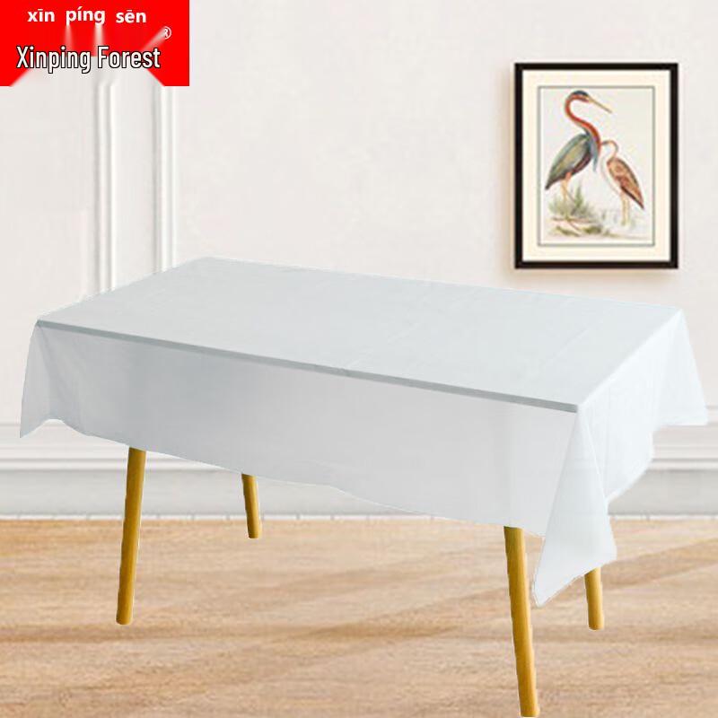 Disposable Rectangular White PE Tablecloth