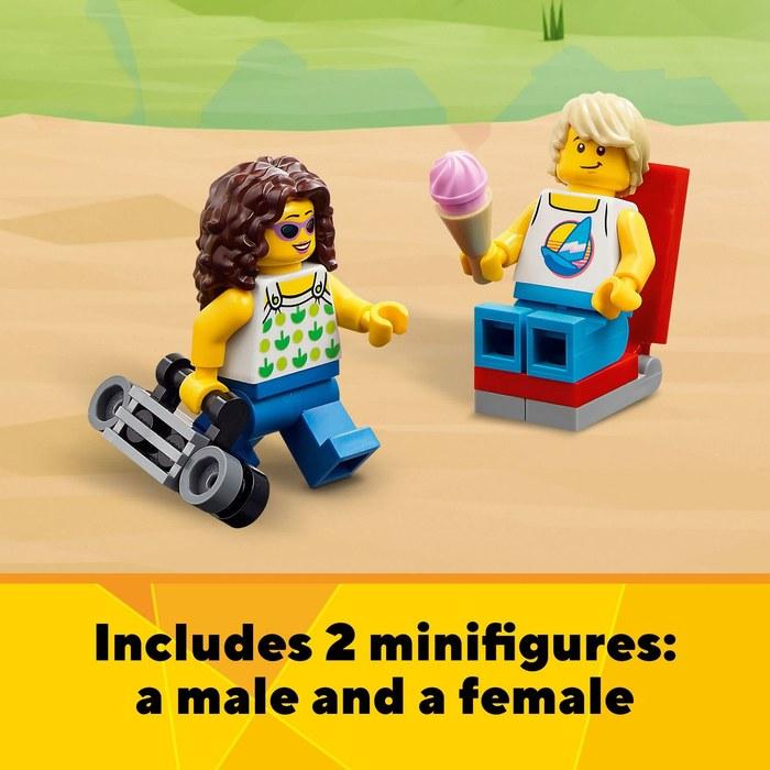 LEGO Creator 3-in-1 Beach Camper Van Building Kit – Transforms to Ice Cream Shop & Beach House – 31138 Multicolor