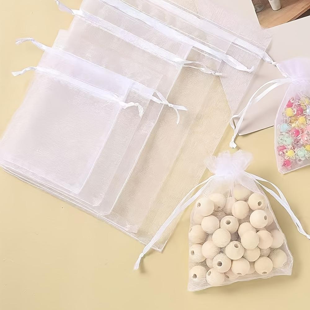 2Pcs Elegant Organza Gift Bags Perfect for Valentine'S Day, Weddings, Party Favors, Jewelry, And Crafts