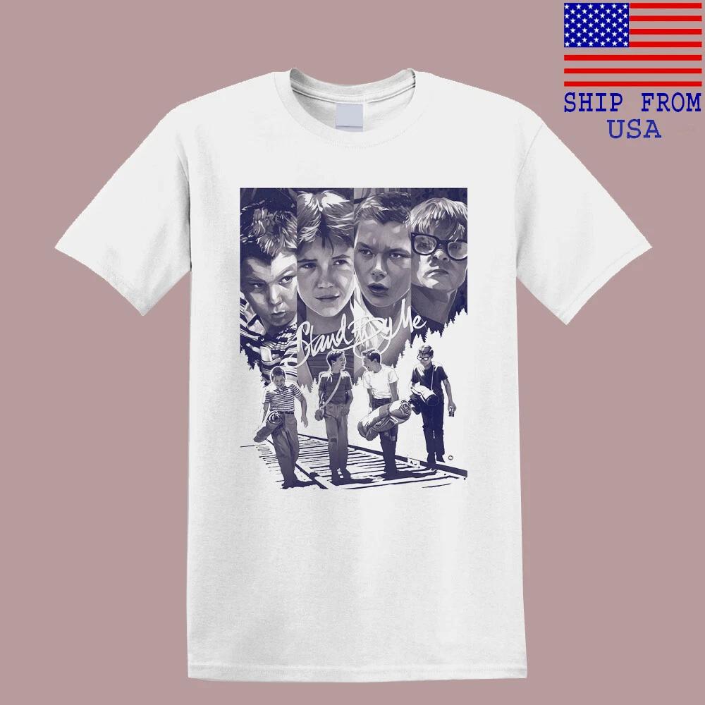 

Stand by Me Retro Movie Men s White T-Shirt Tee Top Unisex S