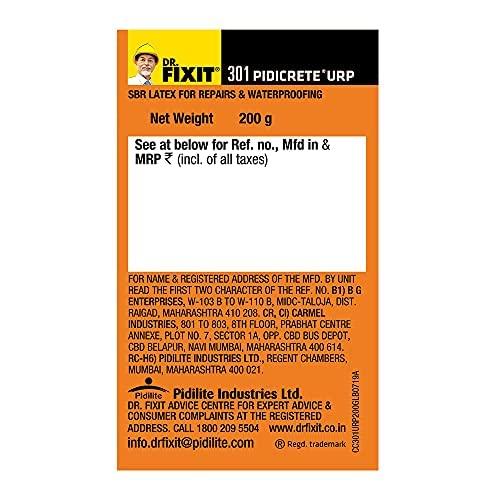 DR. Fixit 301 SBR-Latex Pidicrete URP Abdichtungs- und Reparatur-Haftvermittler für Beton Mauerwerk 200 g Grau Seal