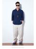 Men's Chinese Cotton-Linen V-Neck Retro Hanfu T-Shirt, Summer Three-Quarter Sleeve, Loose Plus Size