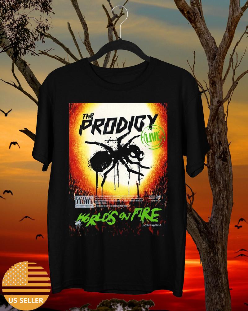 Футболка The Prodigy Band Live World s on Fire 2011 Полный размер S-5XL Унисекс M