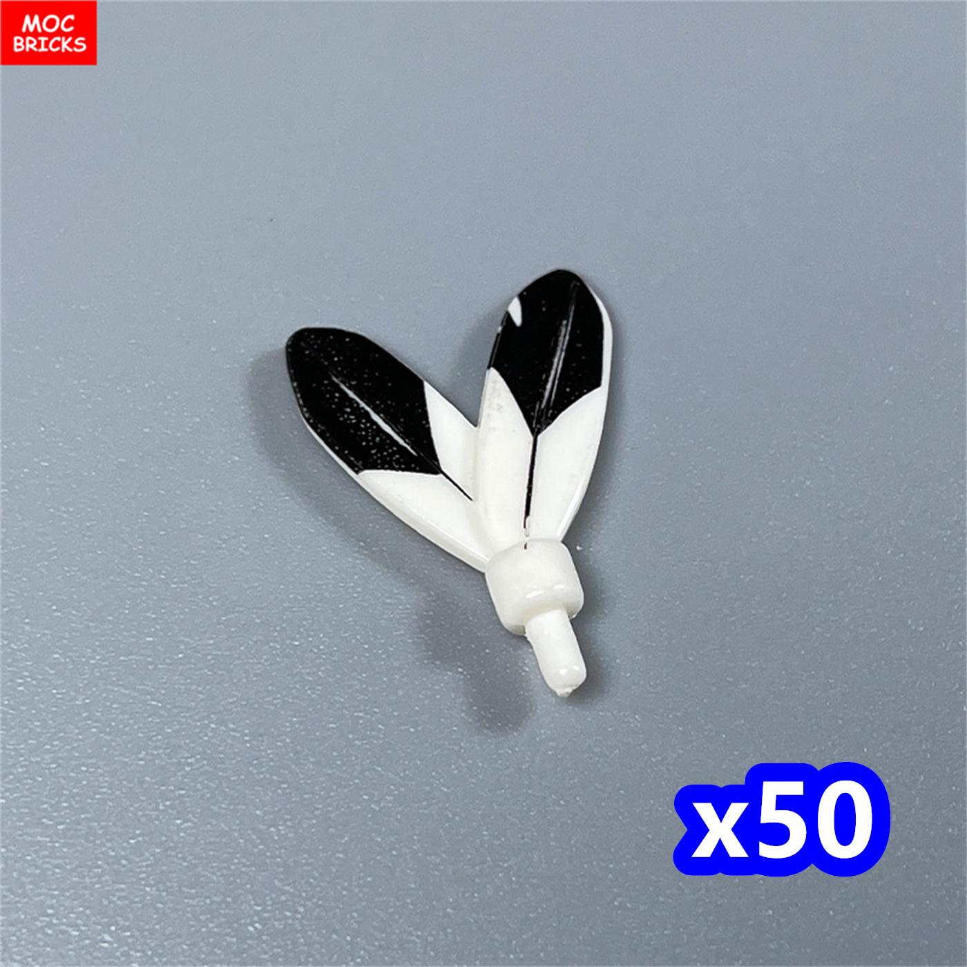 

50pcs\lot Custom Creation BRICKS Headgear Plume Feathers with Pin fit with 30126 building blocks toys kid gift