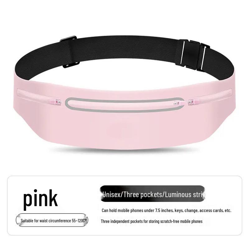 Ultra-thin Lycra Waterproof Waist Bag with Three Pockets for Men & Women