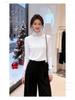 Women's Stacked High Neck Double-Sided Fleece Lace Layering Top for Autumn/Winter