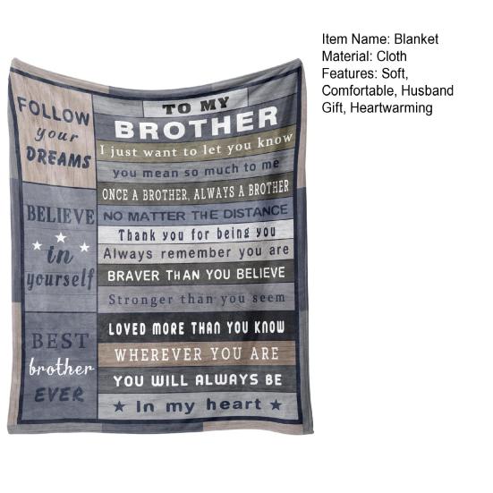 Husband Birthday Gift from Wife Romantic Father's Day Blanket for Him Soft