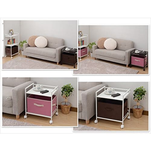 YAMAZEN (YAMAZEN) Steel Rack with Casters, 2 Tiers, White, CPR-50432C(WH)