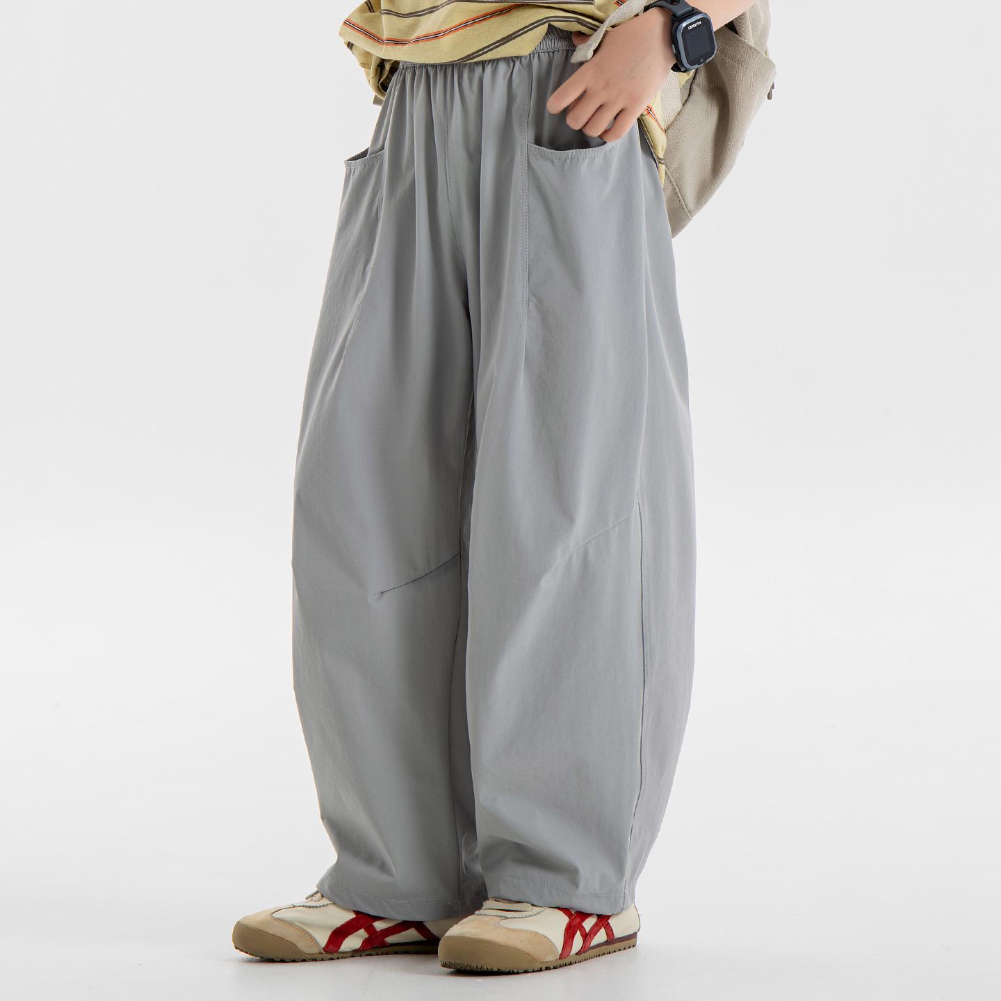 Boys Quick-Dry Cargo Pants - Summer Lightweight, Loose Fit, Straight Leg, Wide Leg, for Middle & Big Kids 120