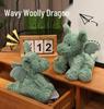 Cross-Border Green Wavy Wool Dragon Plush Soothing Doll Toy Gift