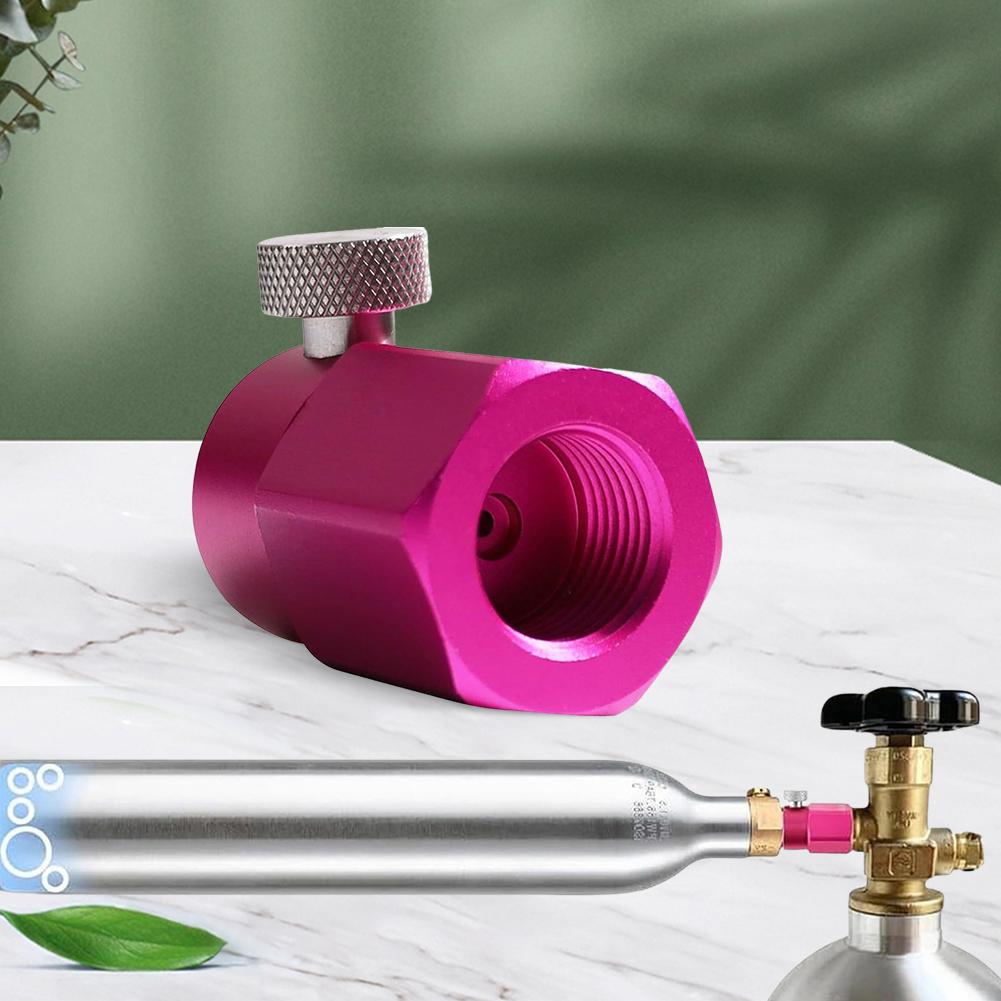 CO2 Refill Adapter CGA320 To W21.8-14 Homemade Beer Barrel Regulator Leakproof CO2 Soda Water Adapter Converter for Soda Bottle